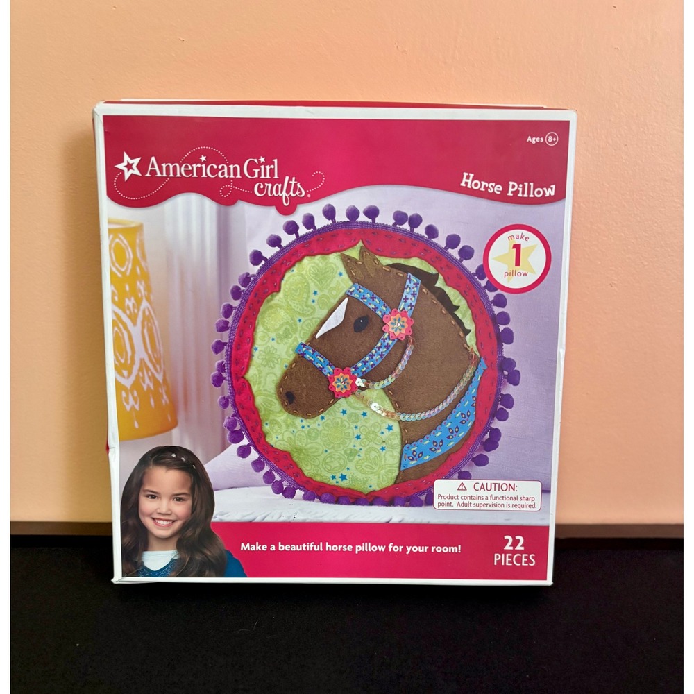 American Girl Crafts Horse Pillow Sewing Kit Kids DIY 22 Pieces Ages 8+ New